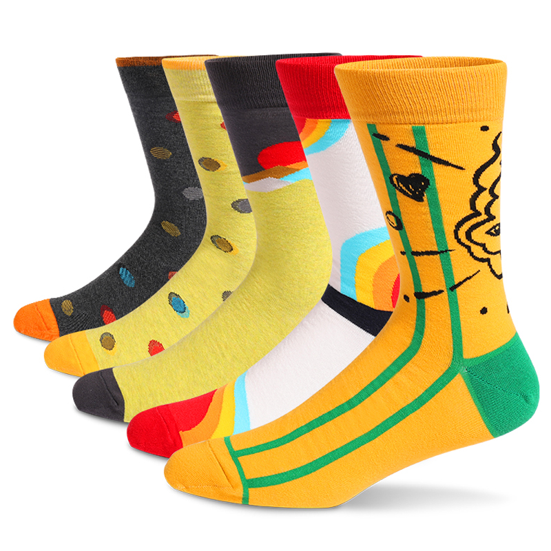 5Pairs Mens Fun Dress Socks, P - огляд і ціна Cotton Crew Sock Pack