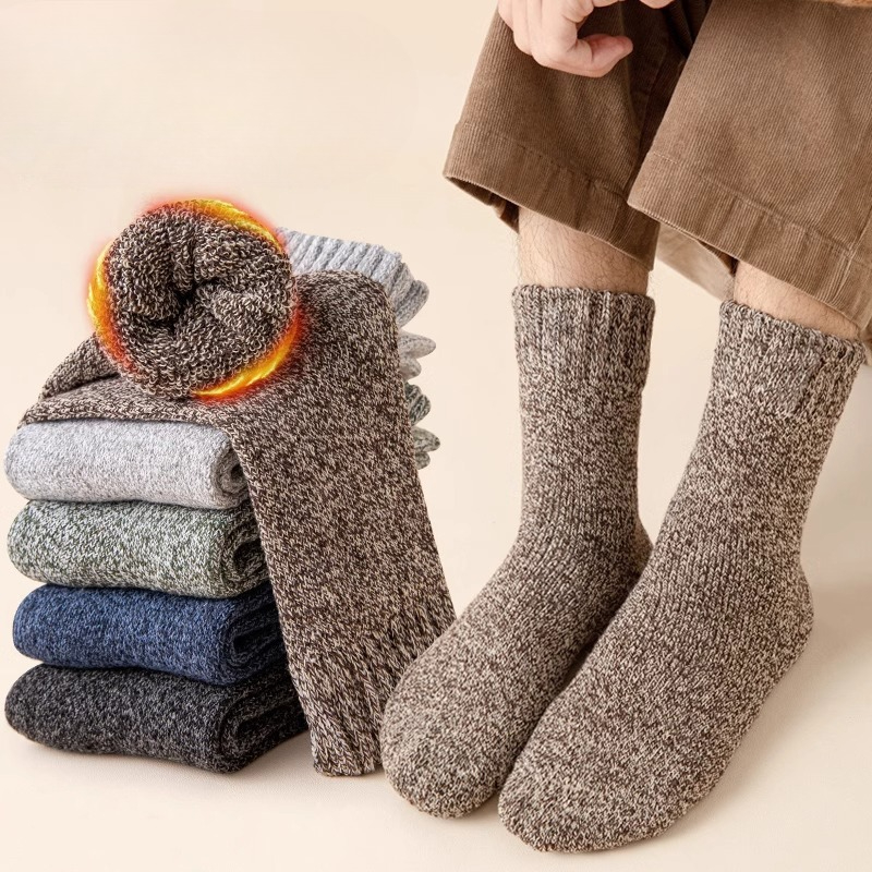 5 Pairs Solid Color Pattern Me - огляд і ціна Thermal Sock Winter