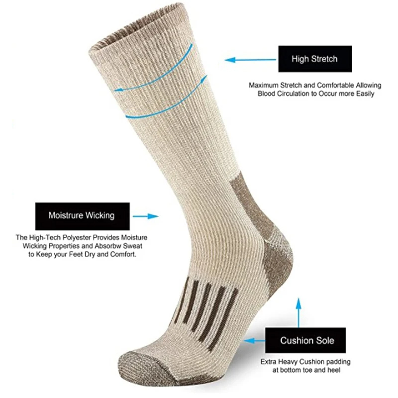 80% Wool Socks Warm Thicken Hi - огляд і ціна Wool Hiking Sock