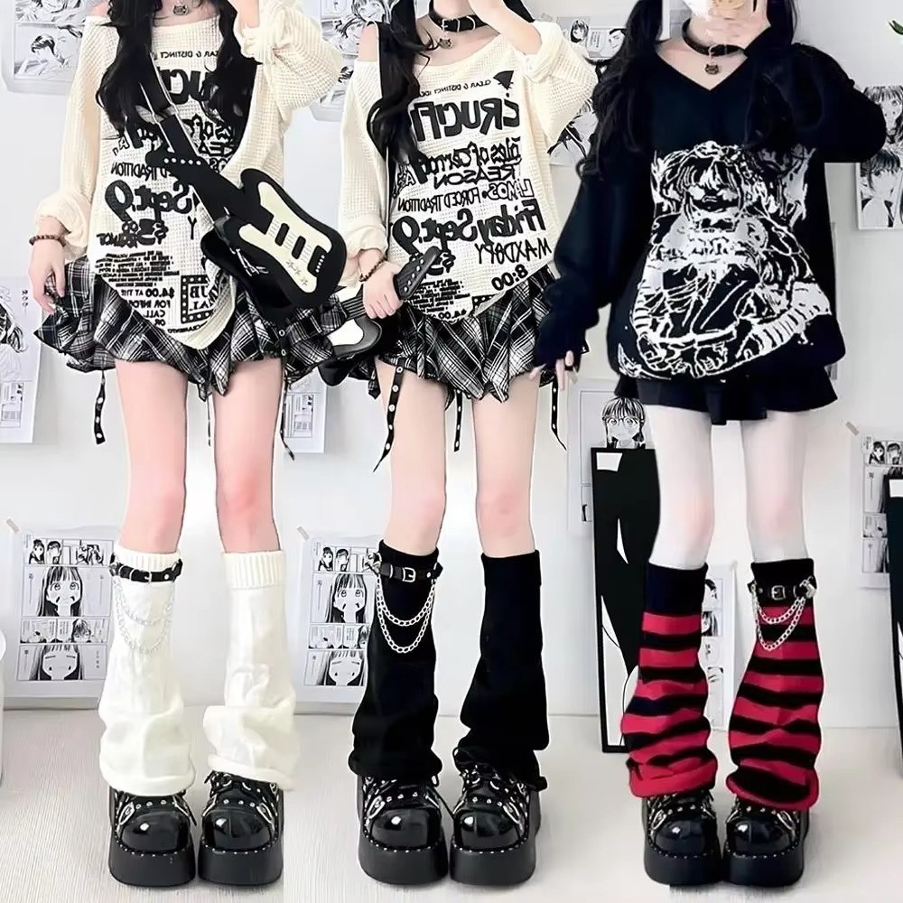 Gothic Harajuku Knit Leg Warme - огляд і ціна Boot Sock Slouchy
