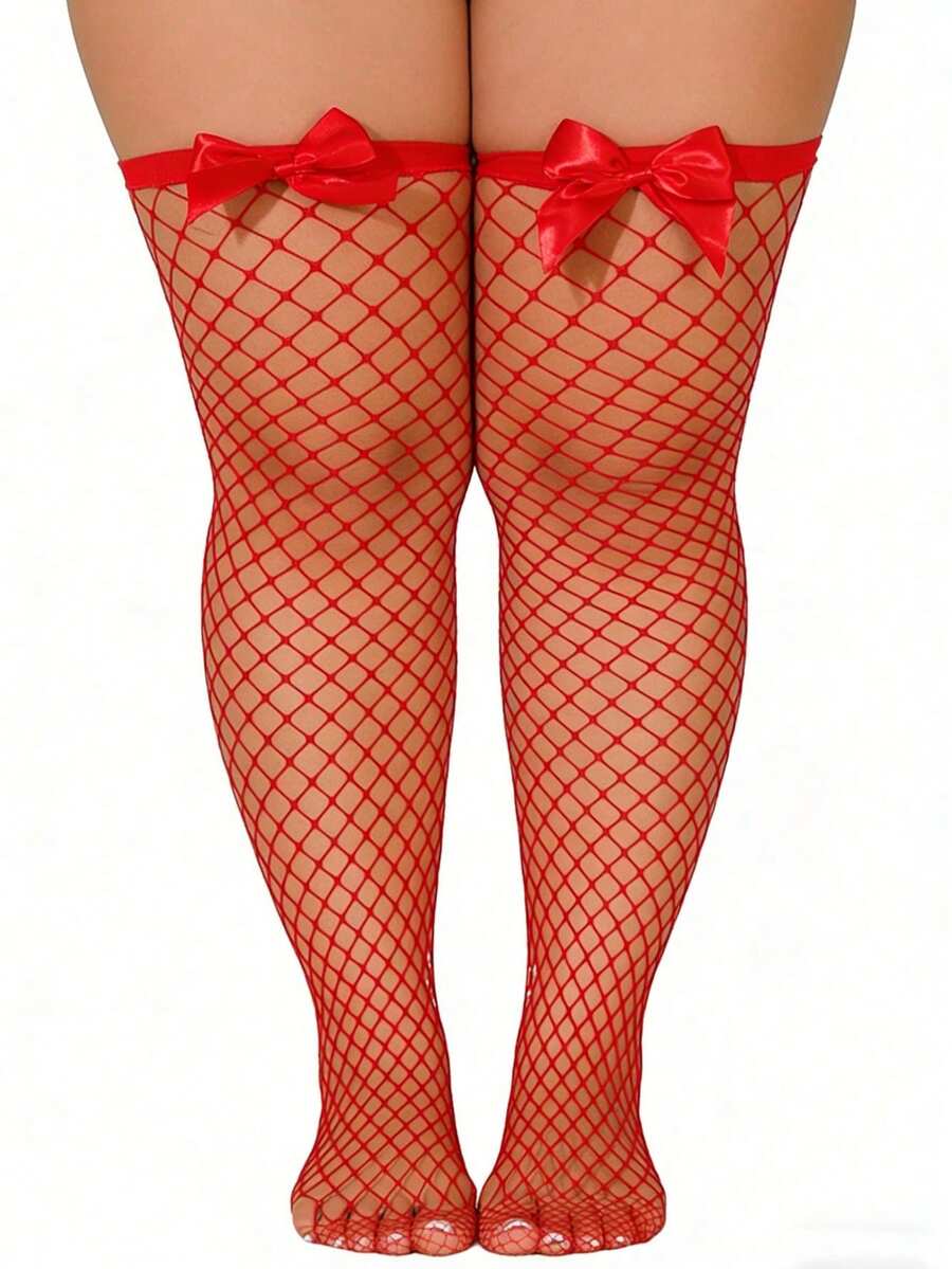Bow Decor Fishnet Thigh High S - огляд і ціна Fishnet Stocking Women